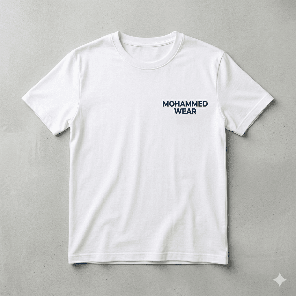 تيشيرت ابيض قطن